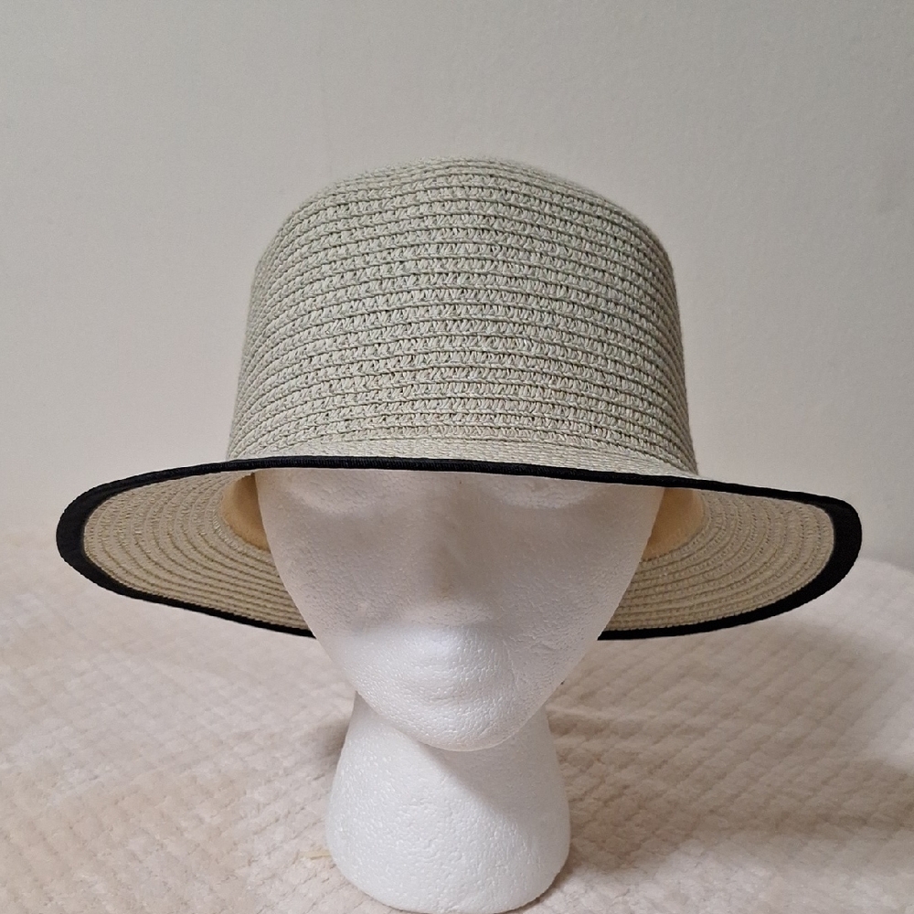 Elegant Cream and Black Women's Sun Hat